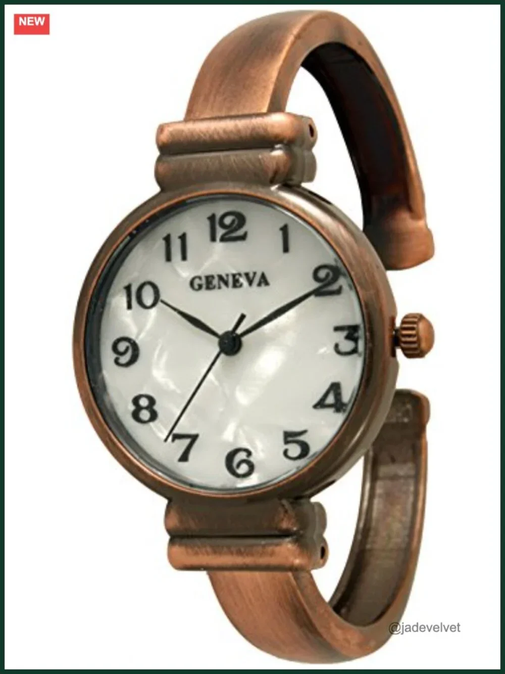 Geneva Metal Bangle Watch Classic Easy Read Analog Japanese Quartz